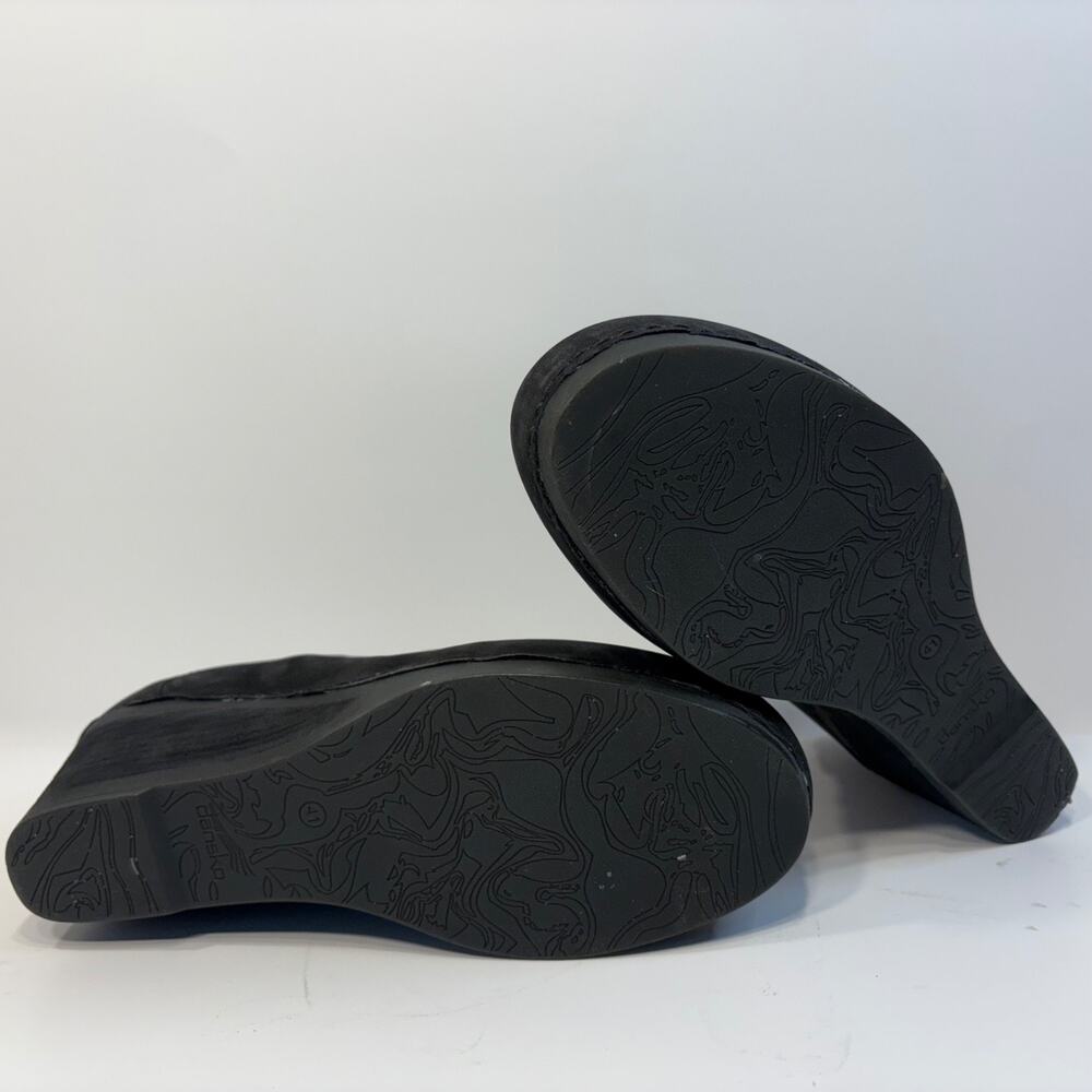 Dansko Sheena Slouchy Black Leather Wedge Bootie Women’s Size 41/10.5 - Picture 5 of 14